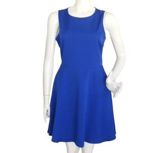 LULUS Dress, M, Just Us, Skater, Royal Blue, Above Knee, Sleeveless
